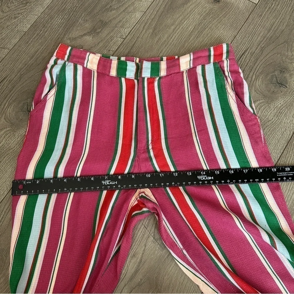 Free People La Paz Crop Flare Striped Pants size 2